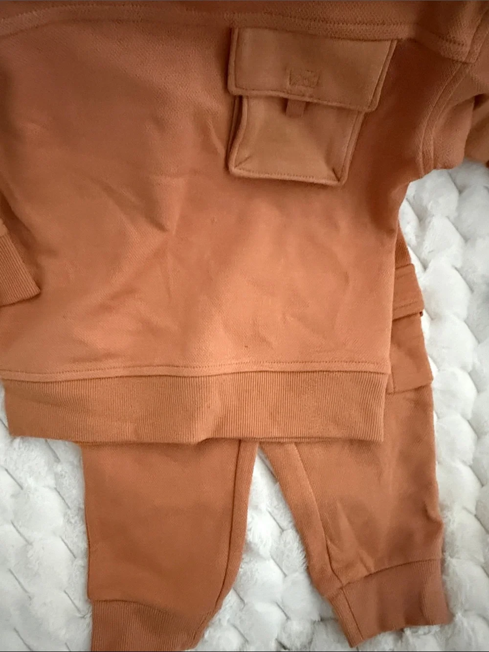 Cat & Jack Rust Orange Baby Sweatshirt and Joggers Set
